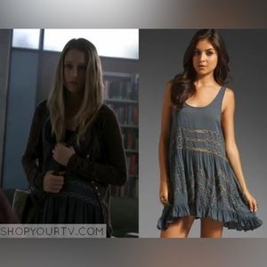 free people voile lace slip storm combo, violet harmon exact size small